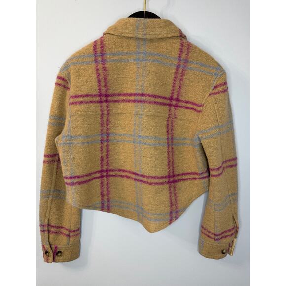 Wilfred Free The Ganna Cropped Shirt Jacket Cropped Wool Shacket Sz XS - Picture 8 of 13